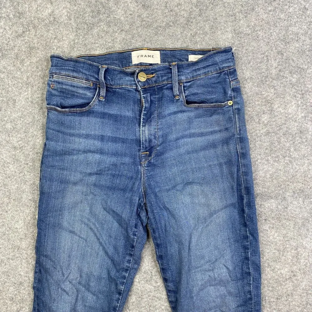 Frame Jeans Womens 27 Blue Denim Le High Skinny Stretch Medium Wash - Picture 2 of 9